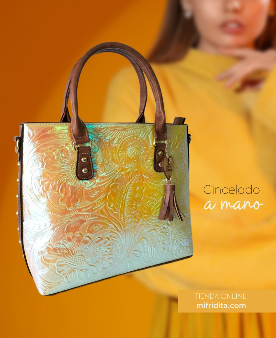 Bolso Amarillo Cincelado