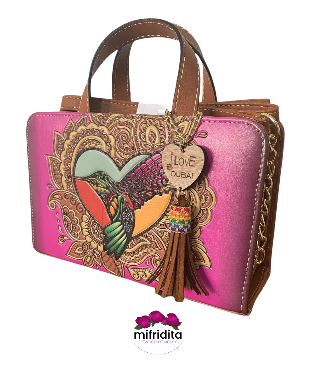 Crossbody Rosa Colibrí