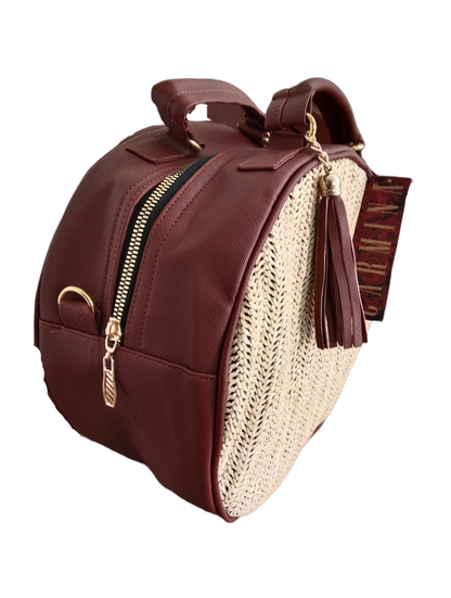 Bolso redondo camel